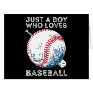 Just a Boy Who Loves Baseball Batter baseball Ball Cards