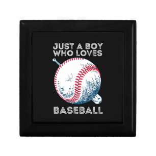 Just a Boy Who Loves Baseball Batter baseball Ball Gift Box