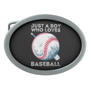 Just a Boy Who Loves Baseball Belt Buckle
