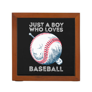 Just a Boy Who Loves Baseball Desk Organizer
