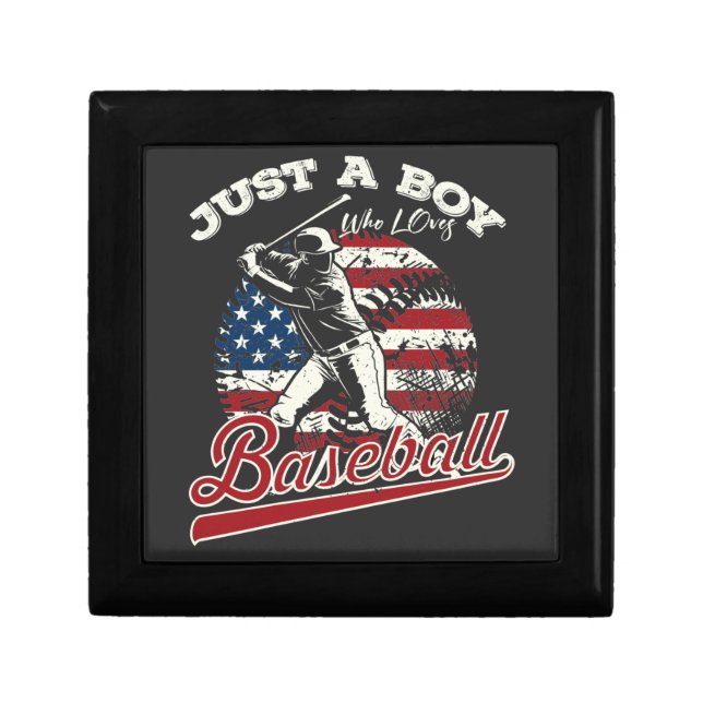 Just a boy who loves baseball gift box (Front)