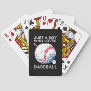 Just a Boy Who Loves Baseball Poker Cards
