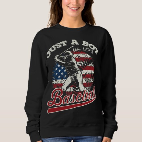 Just a boy who loves baseball Women Sweatshirt