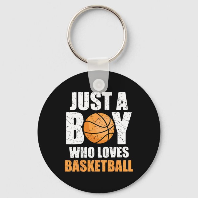 Just A Boy Who Loves Basketball 1 Keychain (Front)