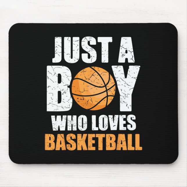 Just A Boy Who Loves Basketball 1 Mouse Pad (Front)