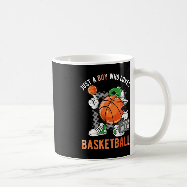Just A Boy Who Loves Basketball 2 Coffee Mug (Right)