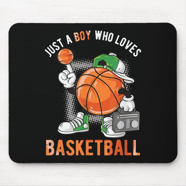 Just A Boy Who Loves Basketball 2 Mouse Pad (Front)