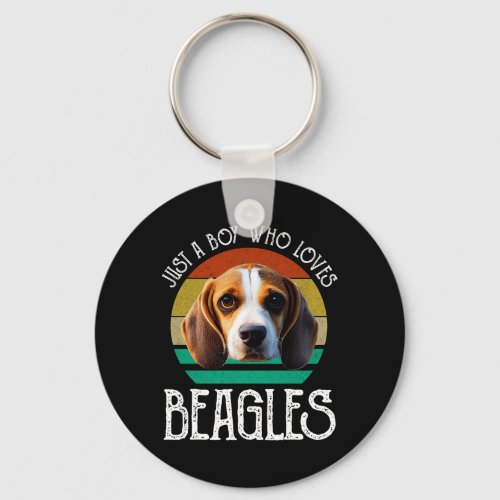 Just A Boy Who Loves Beagles Keychain