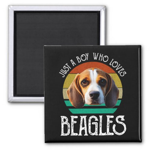 Just A Boy Who Loves Beagles Magnet