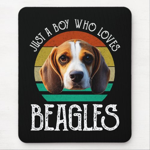 Just A Boy Who Loves Beagles Mouse Pad