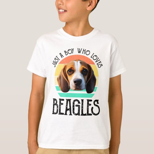 Just A Boy Who Loves Beagles T_Shirt