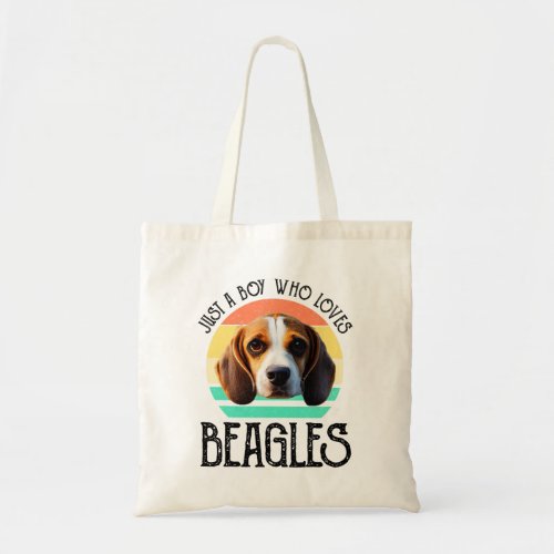 Just A Boy Who Loves Beagles Tote Bag