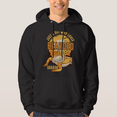 Just A Boy Who Loves Bearded Dragon Funny Reptile  Hoodie