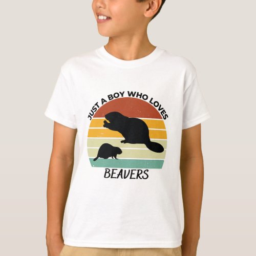 Just a boy who loves beavers T_Shirt