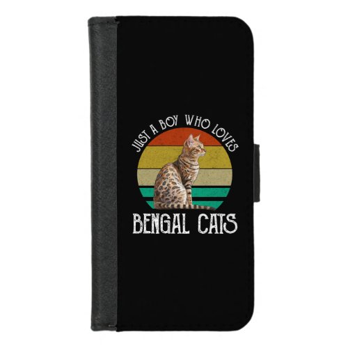 Just A Boy Who Loves Bengal Cats iPhone 87 Wallet Case
