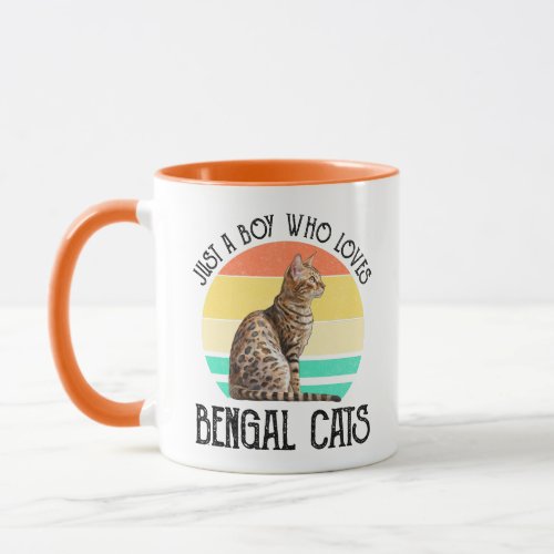 Just A Boy Who Loves Bengal Cats Mug