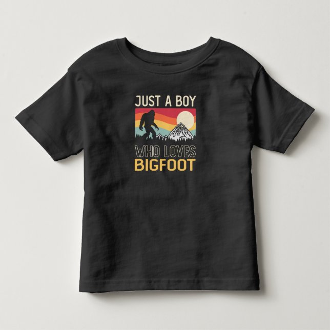 Just A Boy Who Loves Bigfoot Sasquatch Toddler T-shirt (Front)
