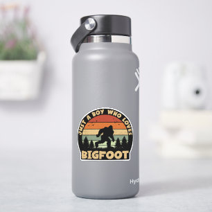 Just A Boy Who Loves Bigfoot Vintage Sasquatch Sticker