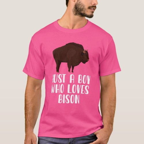 Just A Boy Who Loves Bison T_Shirt