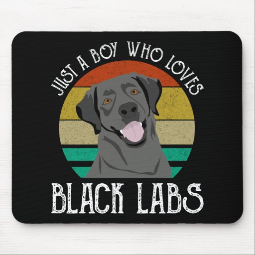 Just A Boy Who Loves Black Labs Mouse Pad