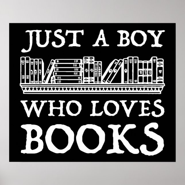 Just A Boy Who Loves Books Poster (Front)