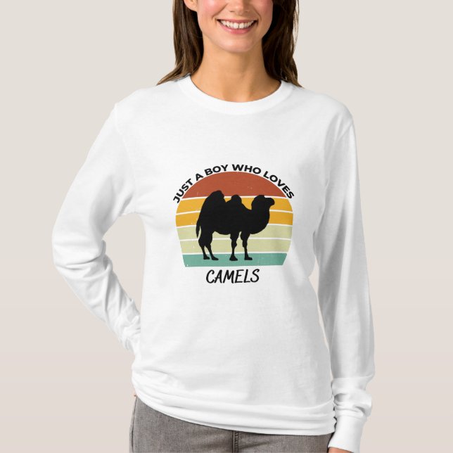 Just a Boy who loves camels T-Shirt (Front)