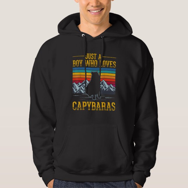 Just a boy who loves Capybaras Boy Hoodie (Front)