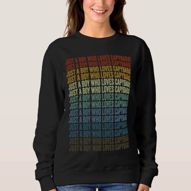 Just A Boy Who Loves Capybaras Capybara Sweatshirt (Front)