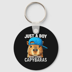 Just A Boy Who Loves Capybaras  Keychain