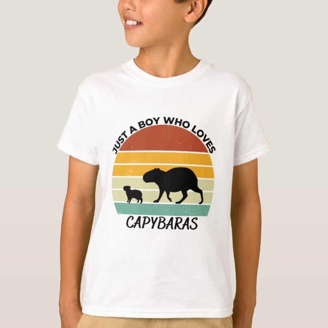 Just a boy who loves capybaras T-Shirt (Front)
