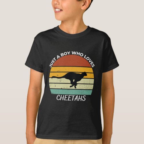 Just a boy who loves cheetahs T_Shirt