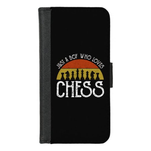 Just A Boy Who Loves Chess iPhone 87 Wallet Case