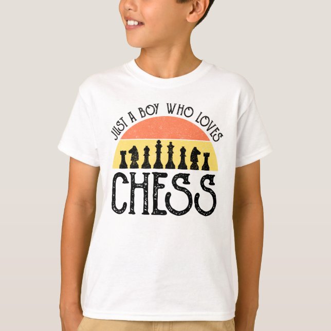 Just A Boy Who Loves Chess T-Shirt (Front)