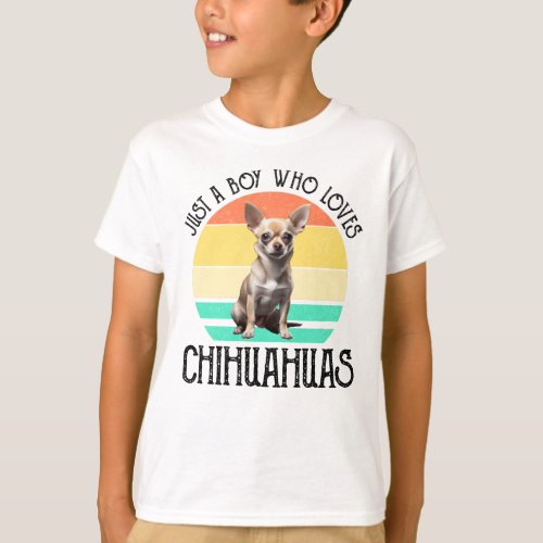 Just A Boy Who Loves Chihuahuas T_Shirt