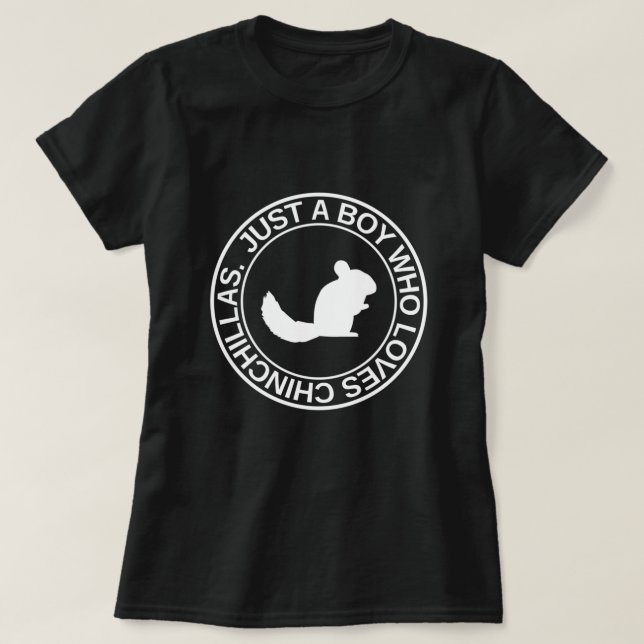 Just A Boy Who Loves Chinchillas For Men Rodent An T-Shirt (Design Front)