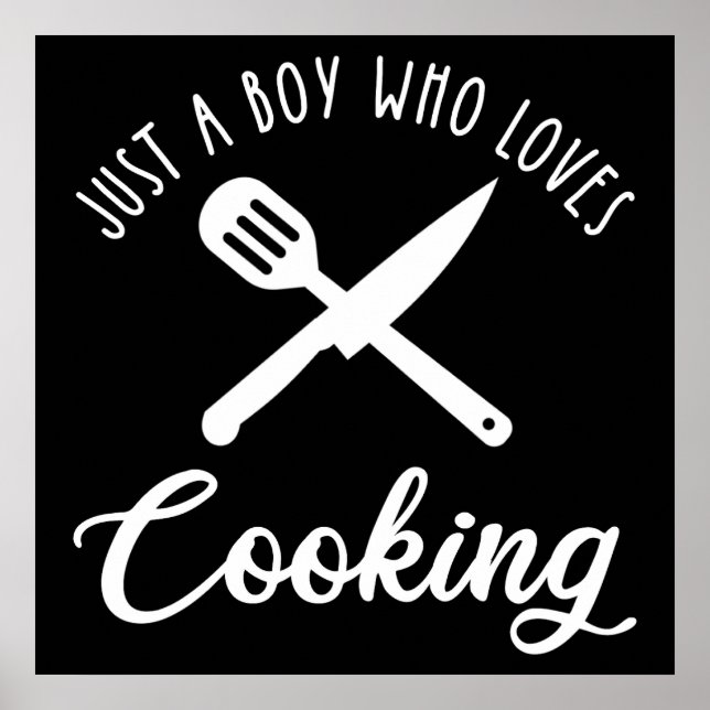 Just A Boy Who Loves Cooking Poster (Front)