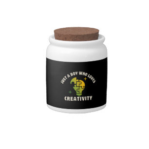 just a boy who loves creativity candy jar