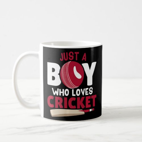 Just A Boy Who Loves Cricket  Pro Cricket Players  Coffee Mug