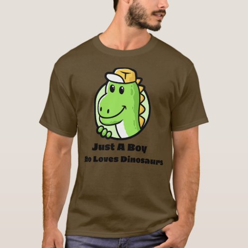 Just A Boy Who Loves Dinosaur For Kids T_Shirt