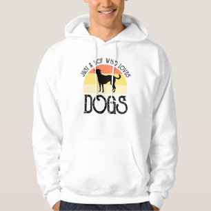 Just A Boy Who Loves Dogs Hoodie