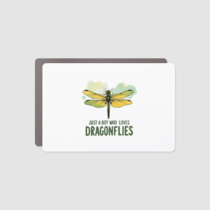 Just a Boy who loves Dragonflies. Dragonflies Drag Car Magnet