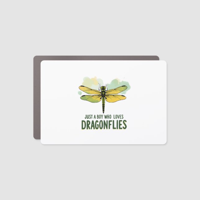 Just a Boy who loves Dragonflies. Dragonflies Drag Car Magnet (Front)