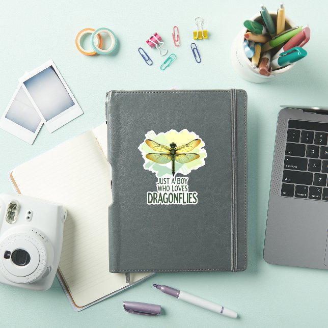 Just a Boy who loves Dragonflies. Dragonflies Drag Sticker (iPad Cover)