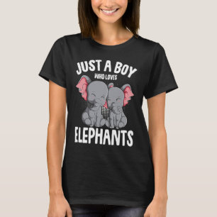 Just a Boy who loves Elephants Kids Boys Elephant T-Shirt