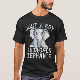Just A Boy Who Loves Elephants T-Shirt