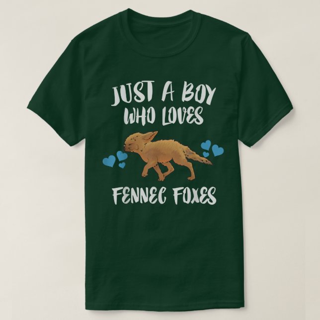 Just A Boy Who Loves Fennec Foes Animal Lover  T-Shirt (Design Front)