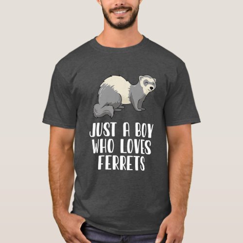 Just A Boy Who Loves Ferrets 1 T_Shirt