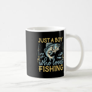 Just A Boy Who Loves Fishing Angler's Delight Catc Coffee Mug