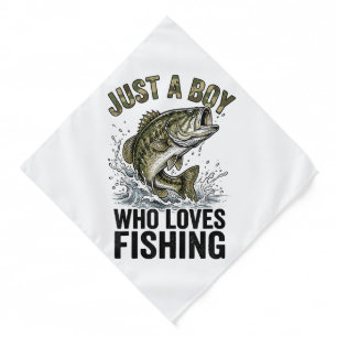 Just A Boy Who Loves Fishing Bass Bandana