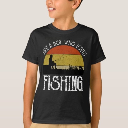 Just A Boy Who Loves Fishing T_Shirt